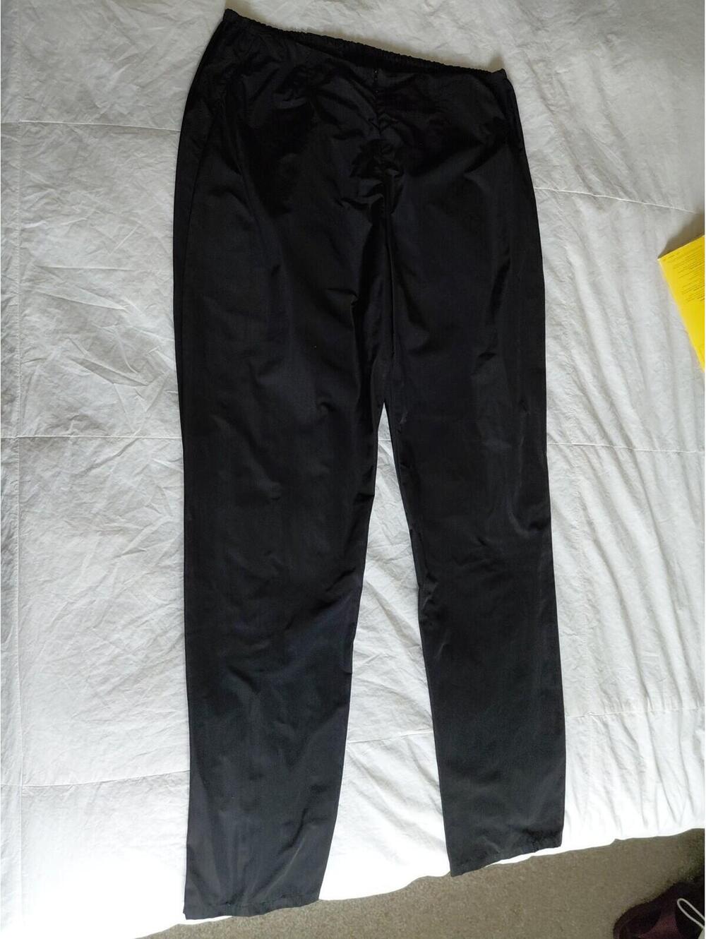 Sun Kim Pants Black Sz M Zip Closure Elastic Waistband Zipper At Ankle